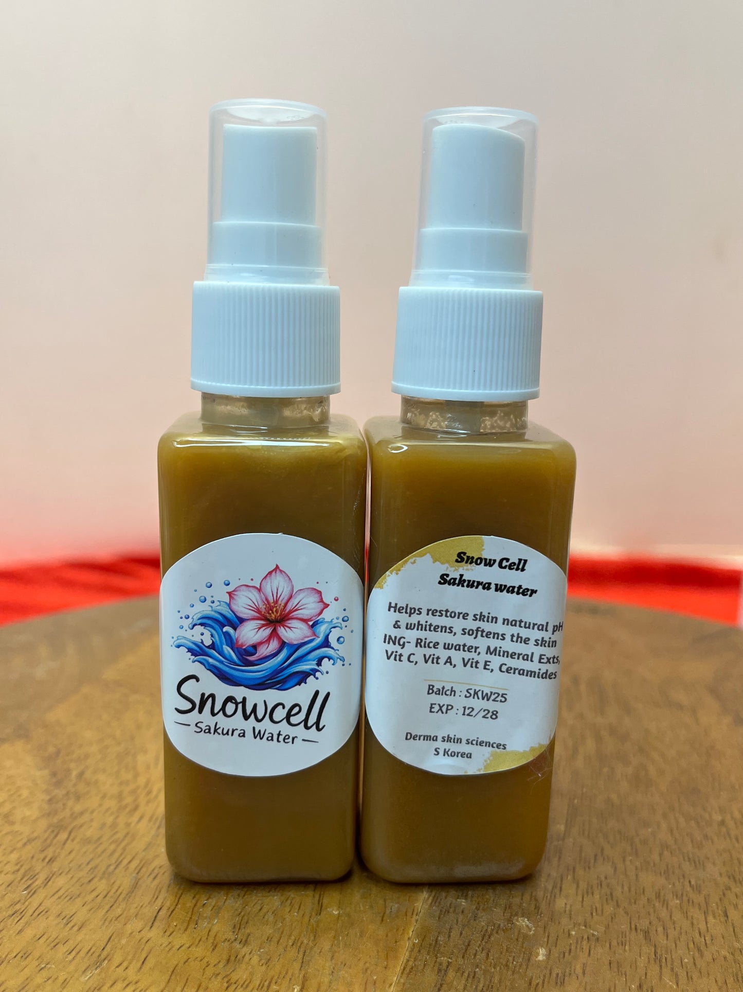 Snowcell Sakura water - Hydrating Toner Mist - Keeps you skin soft and fades dullness