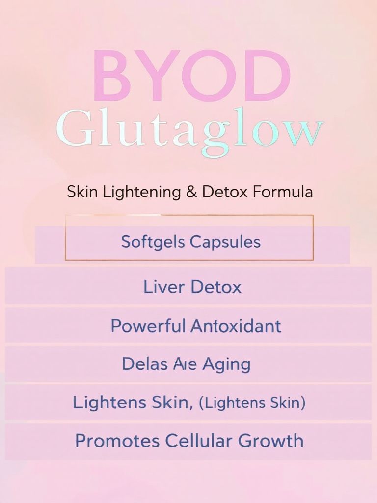 BYOD Glutaglow capsules(60 capsules) - Glutathione capsules for lighter and brighter skin.