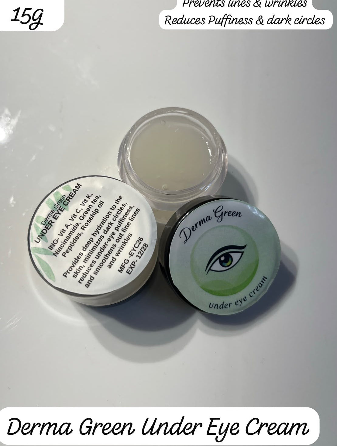 Derma green under eye cream - 15g
