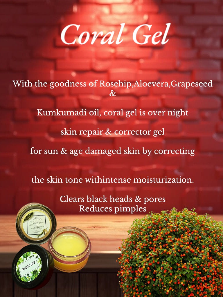 Coral Gel skin lightening Hydrating serum - (Advanced hydrating cream to keep your skin bright and hydrated)