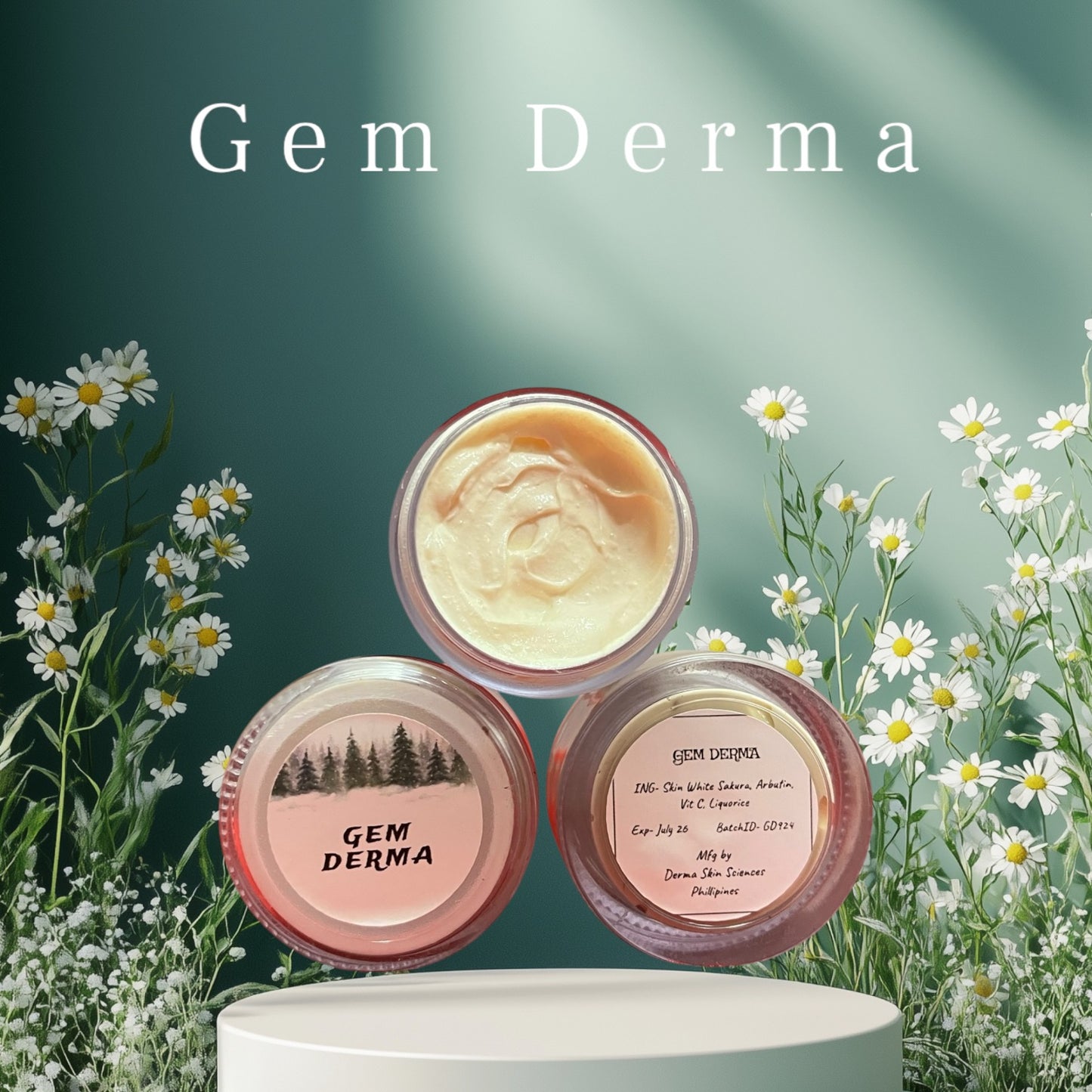 Gem Derma skin lightening overnight cream 15g - (Korean based formulated super whitening cream )