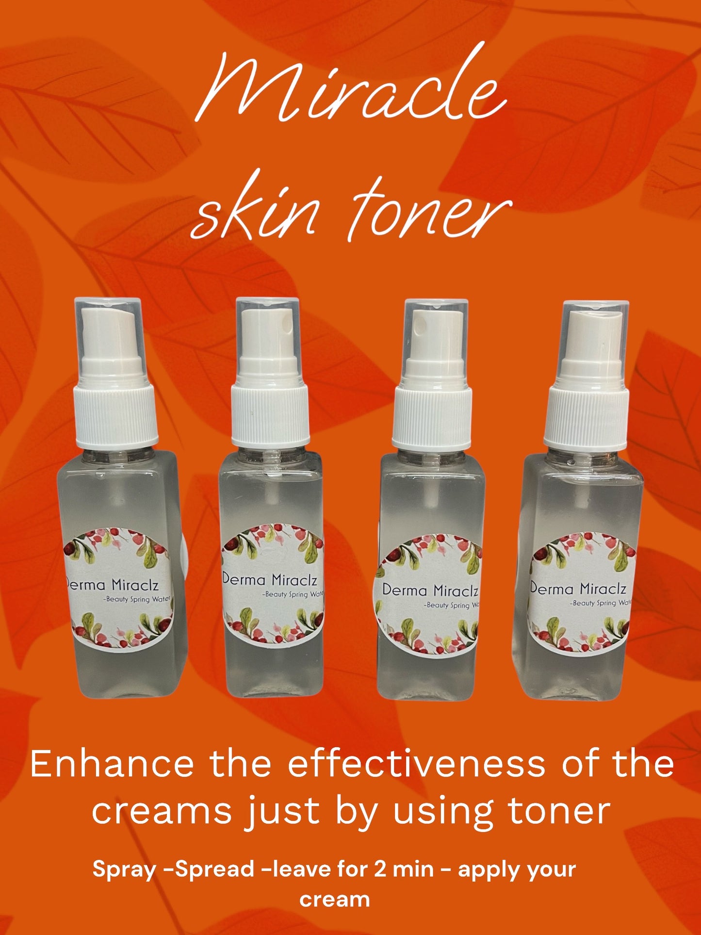 Miracle skin Toner - (Advanced Korean mist spray-keeps your skin bright and supple)