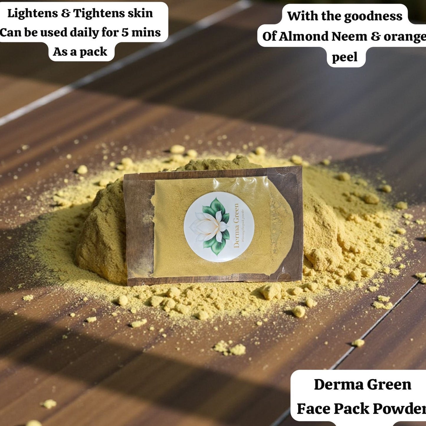 Derma Green skin whitening Face pack powder