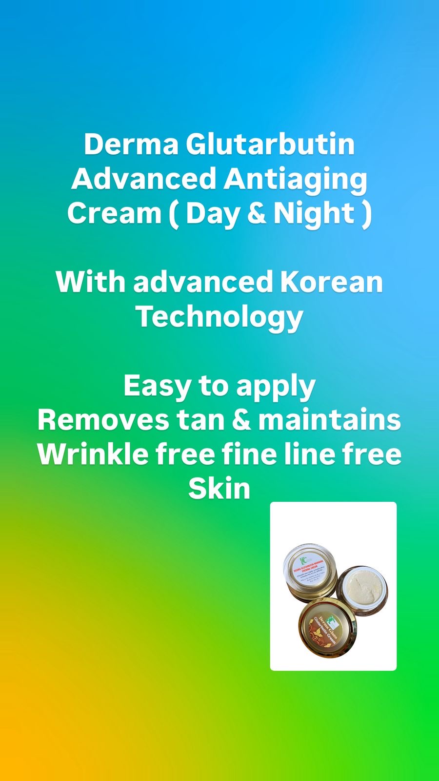 Derma Glutarbutin - (advanced skin whitening cream with advanced Korean technology)