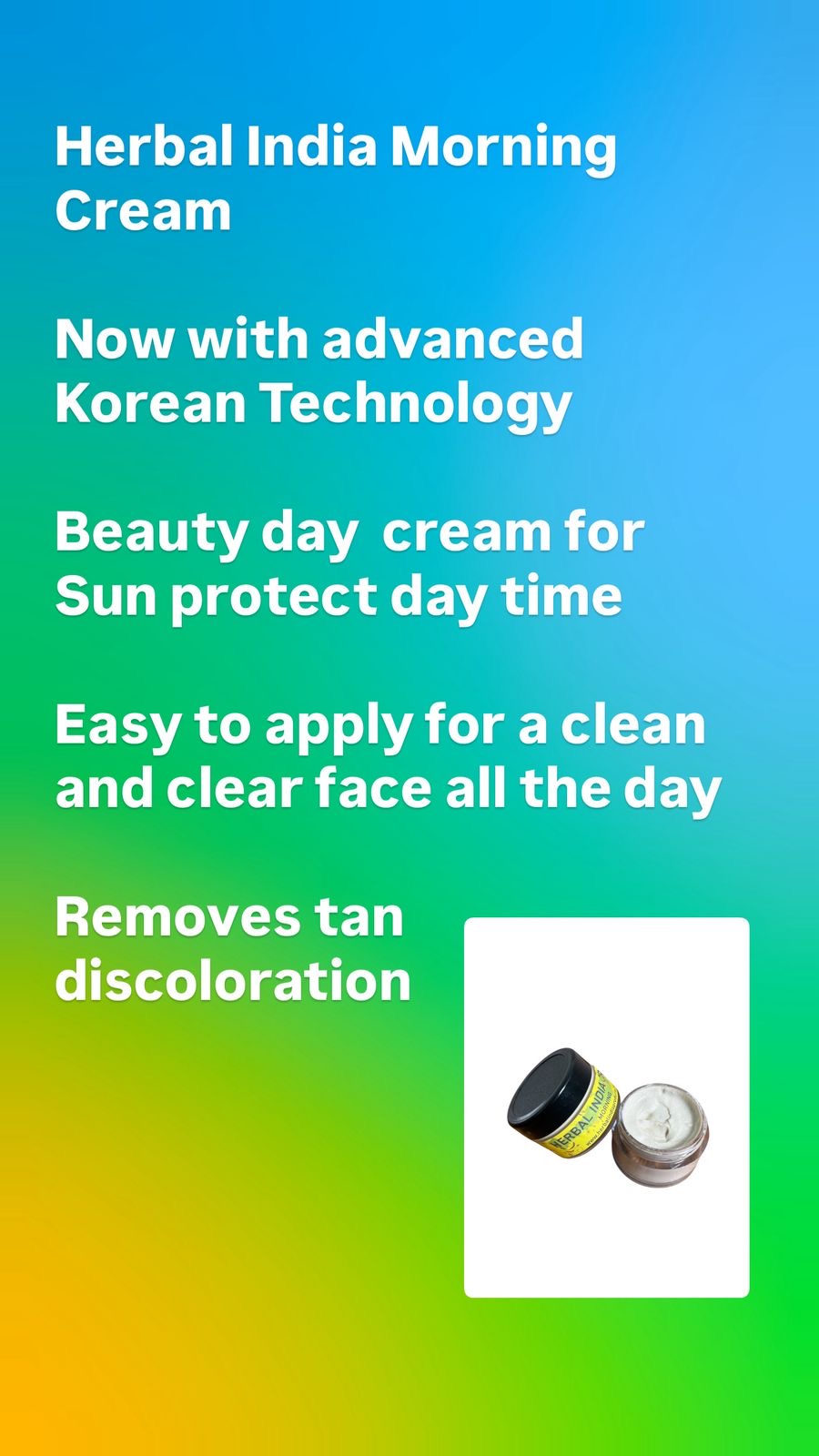 Herbal India Day Cream - (Radiance pearl glow cream with super whitening effects with advanced Korean technology)