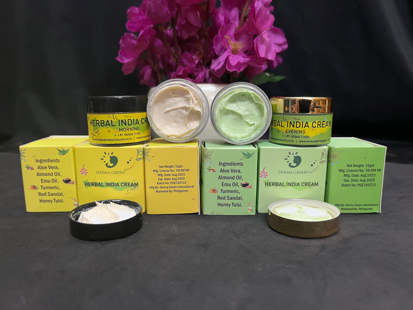 Herbal India Day and Night Cream - (Radiance pearl glow creams with super whitening effects)