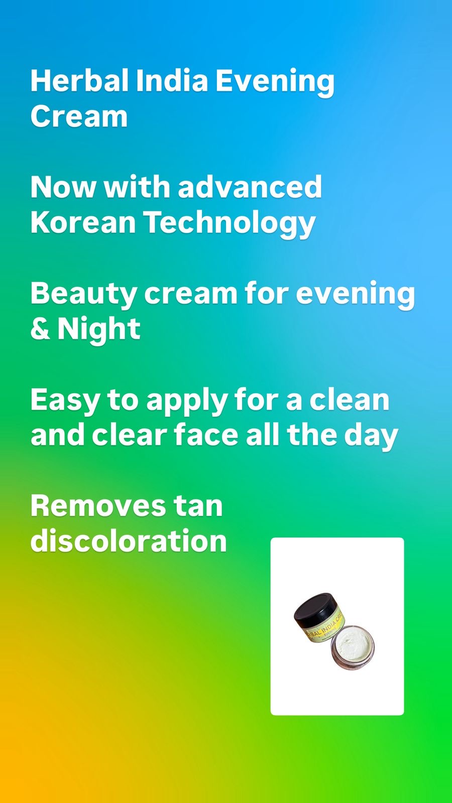 Herbal India night or evening cream - (Radiance pearl glow cream with super whitening effects with advanced Korean technology)